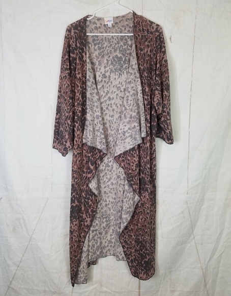 Lularoe animal print long cardigan - Picture 4 of 8
